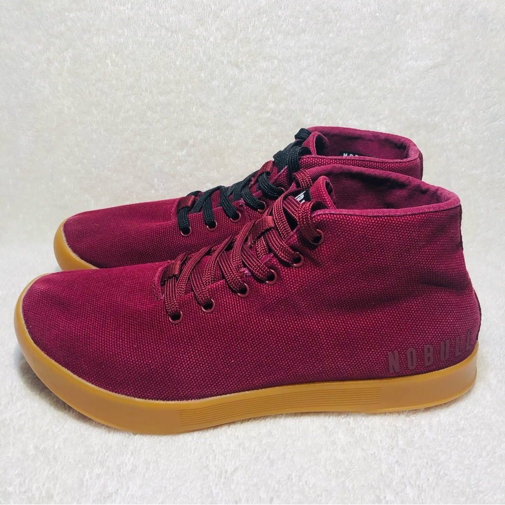 NOBULL Mid Canvas Trainers Red